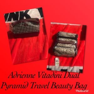Adrienne Vittadini Dual Pyramid Cosmetic Case
